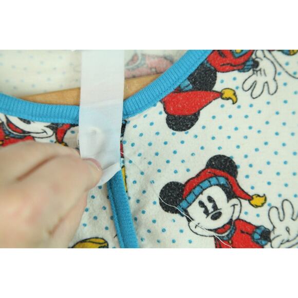 Vintage M L Pajama Top Flannel Mickey & Co Disney 90s Allover Print Cozy Lounge - Picture 3 of 10